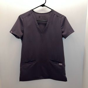 FIGS Charcoal Casma XXS Scrub Top